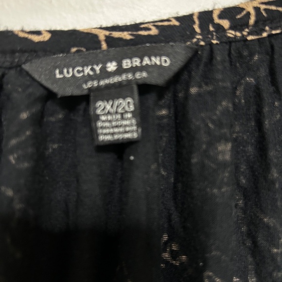 Lucky Brand 2XL/2G Boho Paisley  Flowy 3/4 Length Sleeve lightweight Blouse - Picture 12 of 12